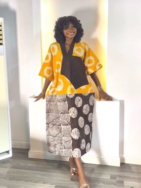 Women Adire African dress